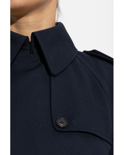 Alexander McQueen Blue Short Double-Breasted Jacket