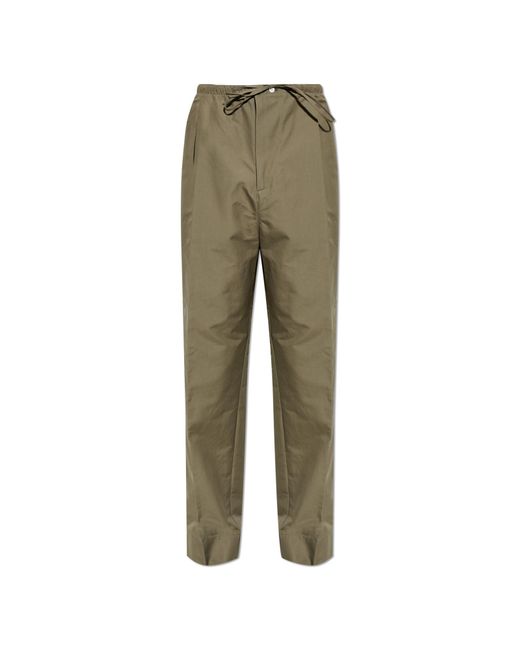 Bottega Veneta Green Wide-Leg Trousers for men