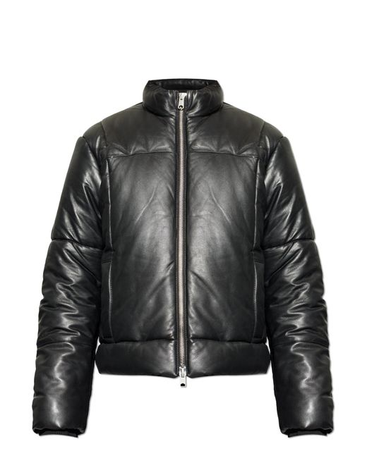 AllSaints Black "Furse" Leather Jacket for men