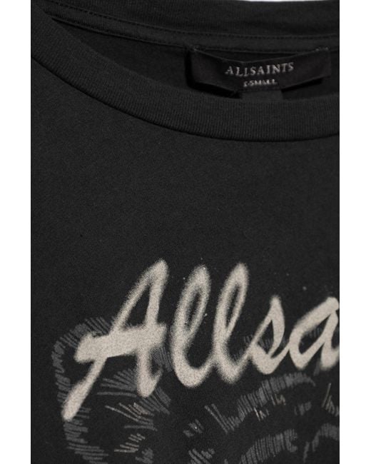 AllSaints Black T-Shirt ‘Hunter Brooke’