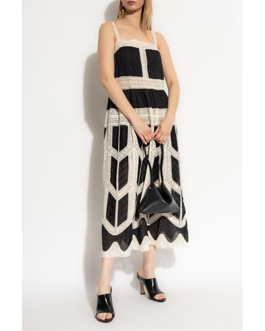 Zimmermann White Dress With Lace Inserts