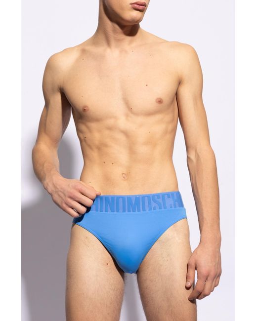 Moschino Blue Swimming Briefs for men