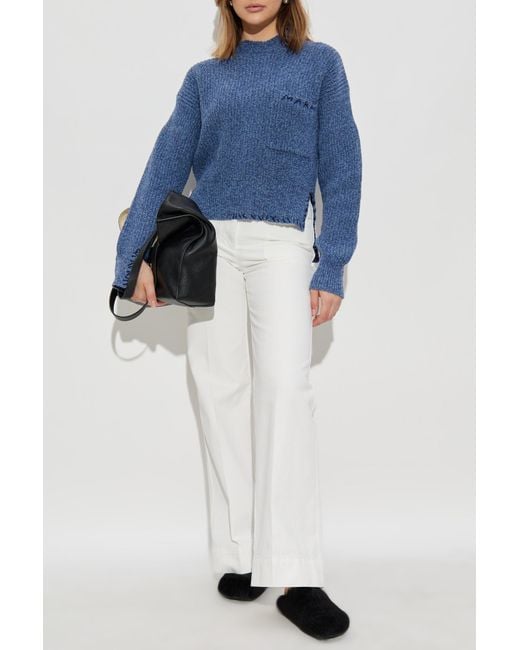 Marni Blue Wool Turtleneck