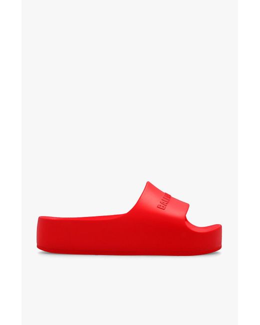Balenciaga Red 'chunky' Slides