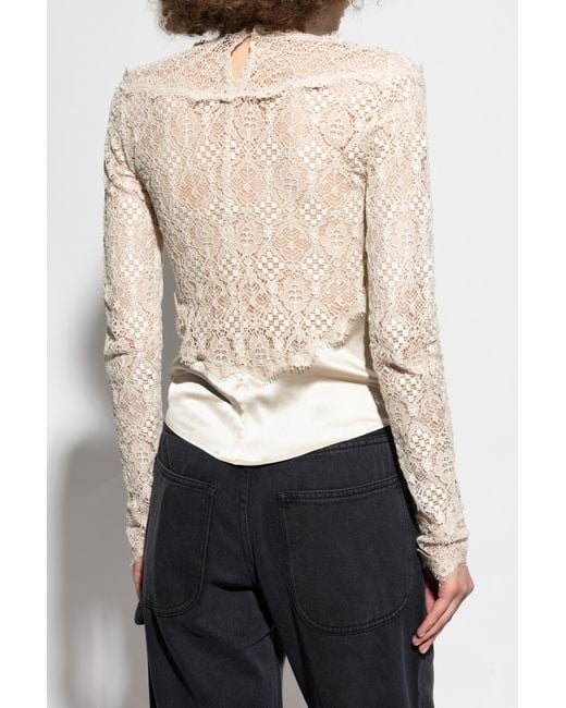 Isabel Marant White Lace Top "Diem"