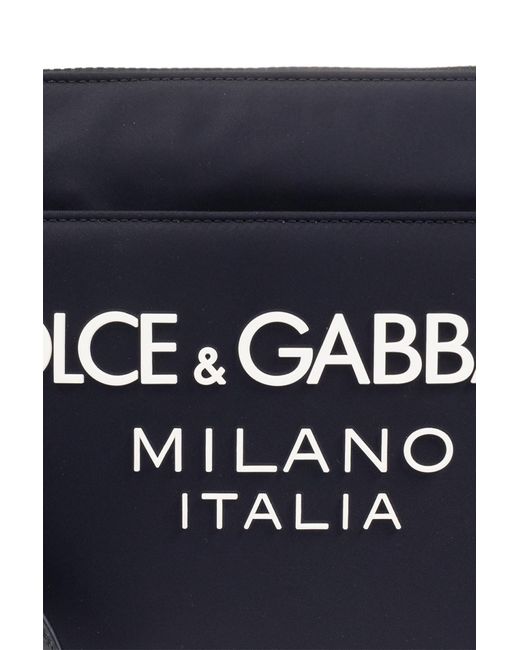 Dolce & Gabbana Blue Handbag With Logo for men