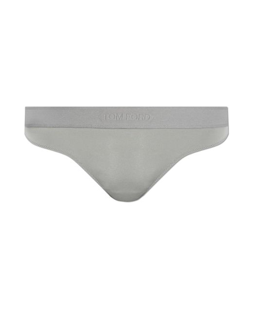 Tom Ford Gray Strings With Logo