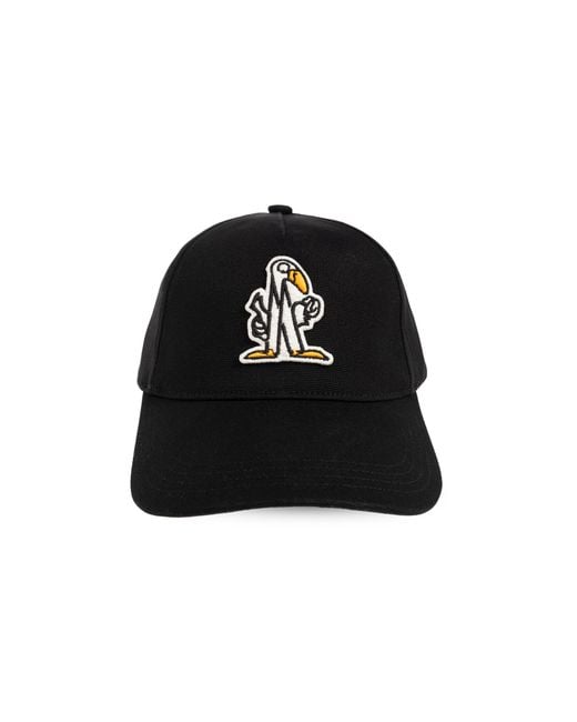 Moncler Black Baseball Cap for men