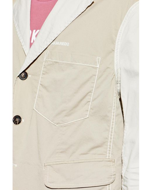 DSquared² Natural Jacket With Logo for men