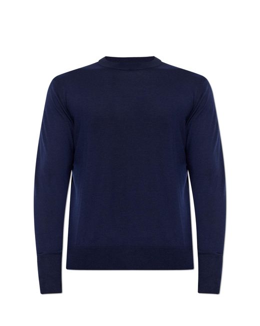 Eleventy Blue Jacket With Stand-Up Collar for men