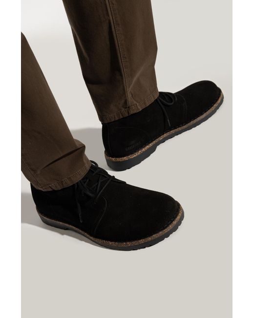 Birkenstock Black Lace-Up Boots 'Uppsala Mid' for men