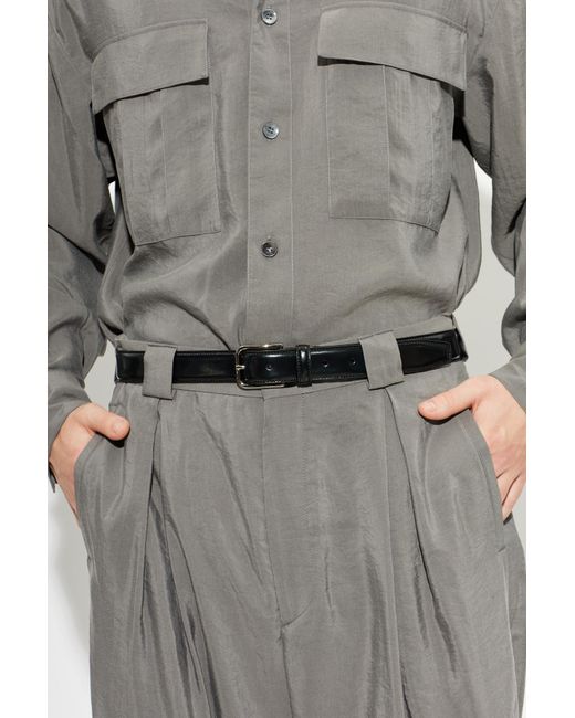 Giorgio Armani Black Leather Belt for men