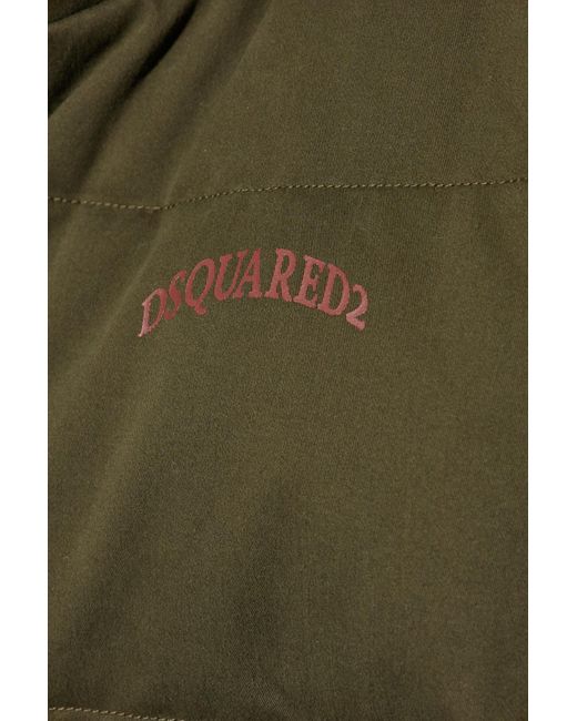 DSquared² Green Quilted Vest for men