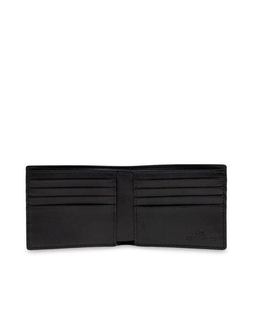Etro Black Patterned Wallet for men