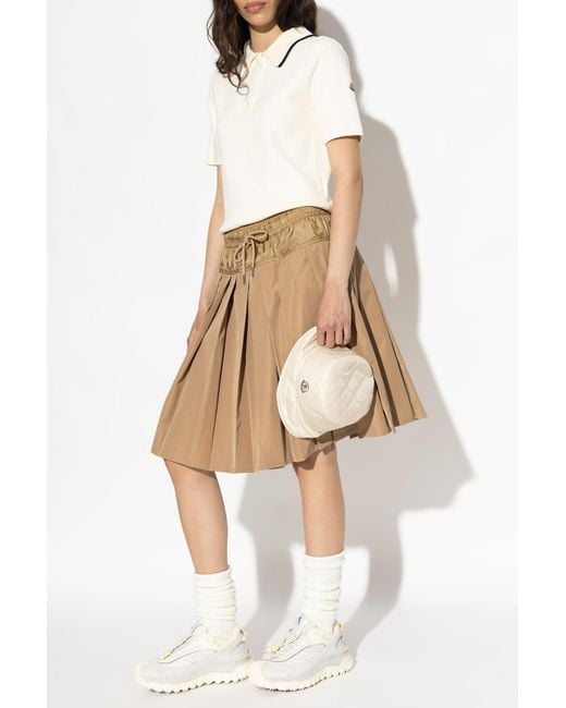Moncler Natural Pleated Skirt