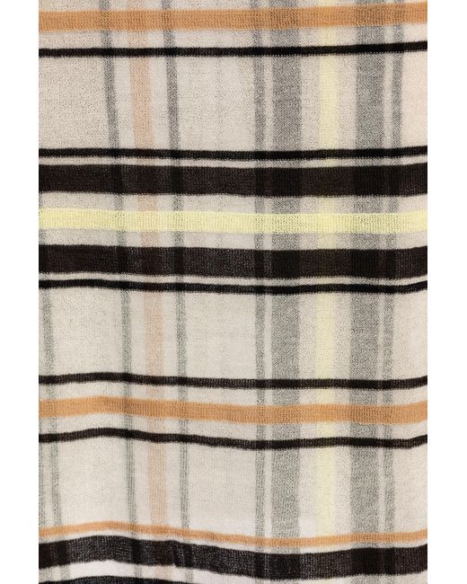 Bottega Veneta Natural Striped Pattern Skirt