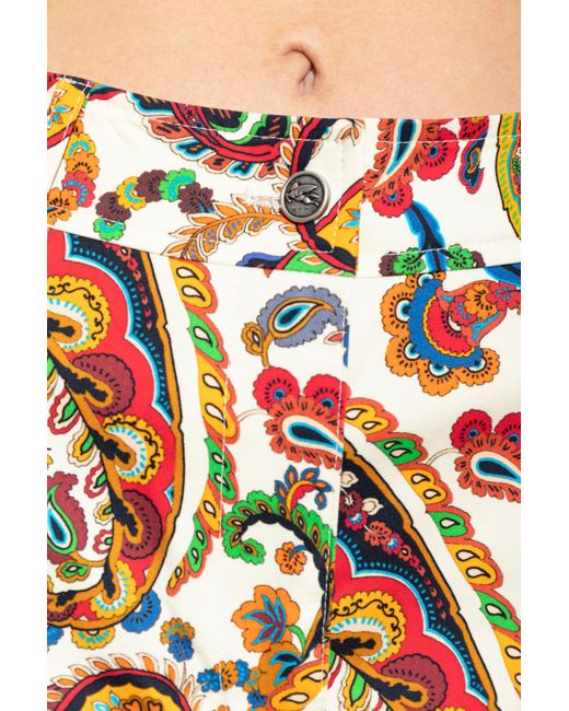 Etro White Patterned Shorts