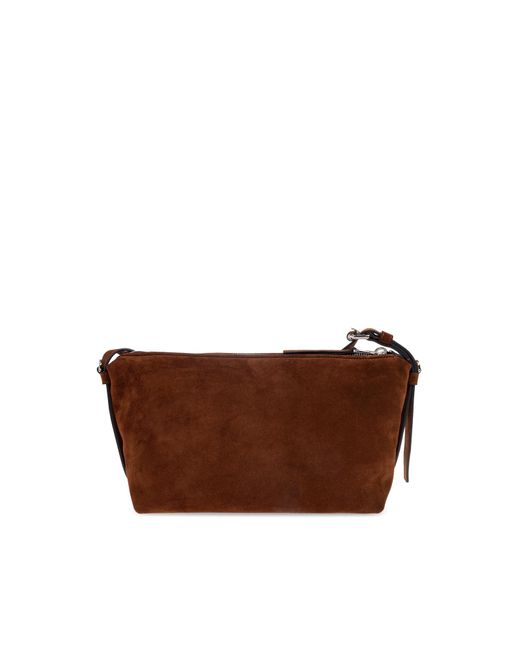 Moschino Green Suede Shoulder Bag