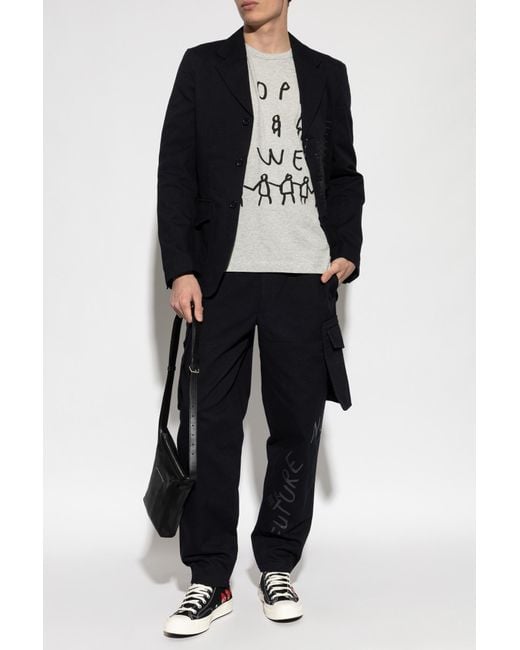 Comme des Garçons Blue Single Vent Blazer for men