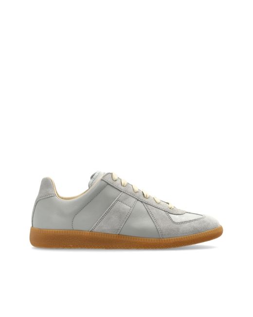 Maison Margiela White Leather Sports Shoes