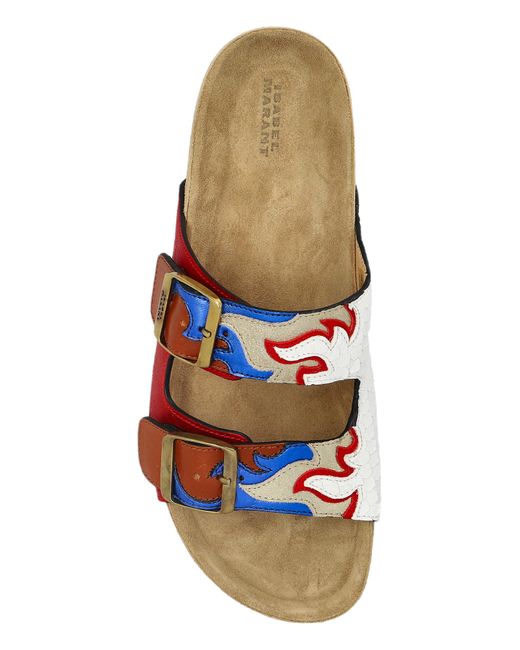 Isabel Marant Red Slides Lelik