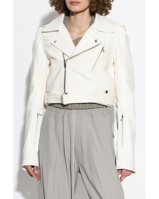 Rick Owens Natural Leather Jacket 'Luke'