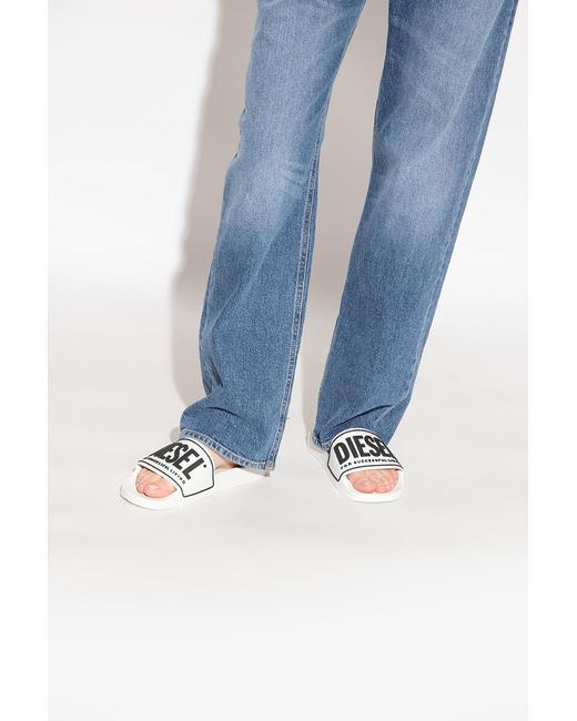 DIESEL White 'Sa-Mayemi Cc' Slides