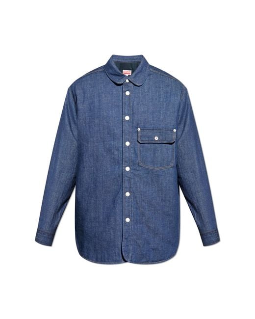 KENZO Blue Denim Jacket for men