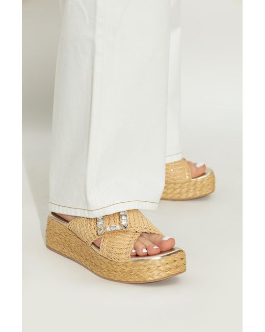 Roger Vivier Metallic Platform Sandals