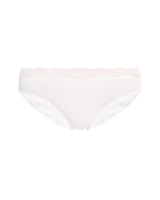 Hanro White Lace Briefs