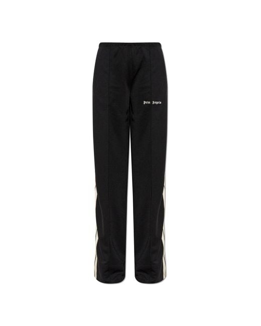 Palm Angels Black Wide-Leg Sweatpants