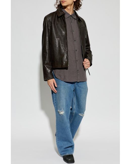 AllSaints Gray "Loom" Shirt for men