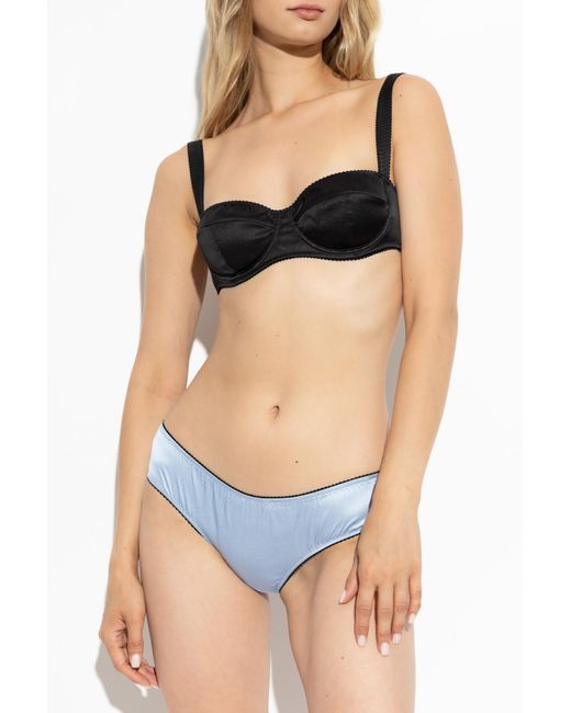 Dolce & Gabbana Black Silk Bra