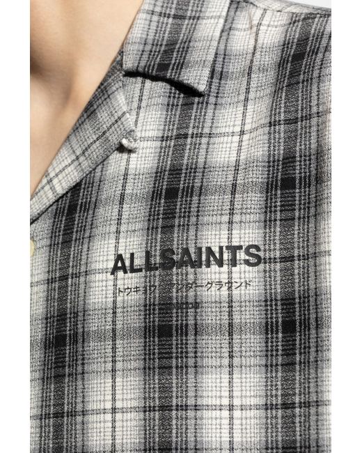 AllSaints Gray Shirt Undermono for men