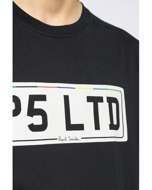 PS by Paul Smith Black Printed T-shirt, for men