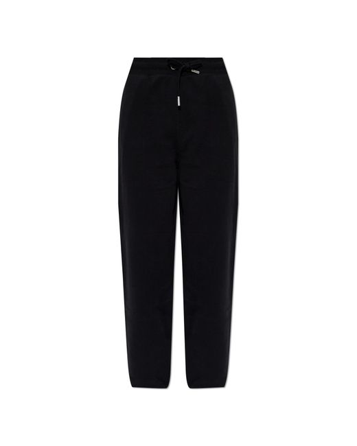 AMI Black Wide-Leg Sweatpants