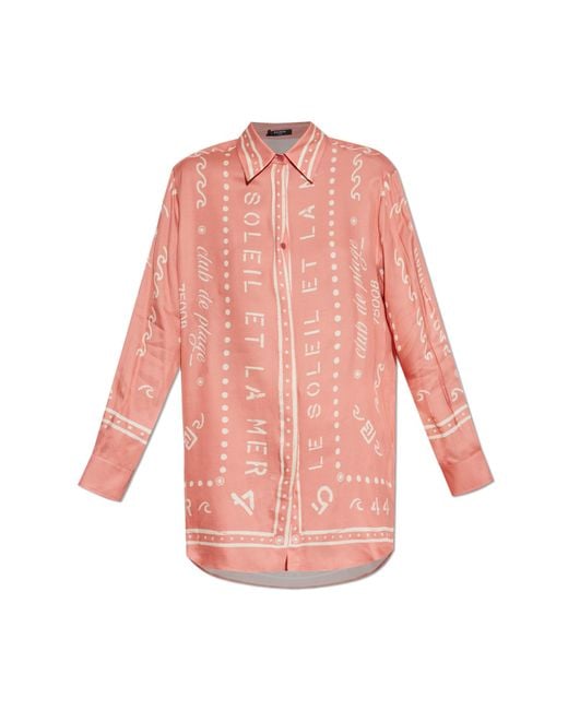 Balmain Pink Printed Shirt