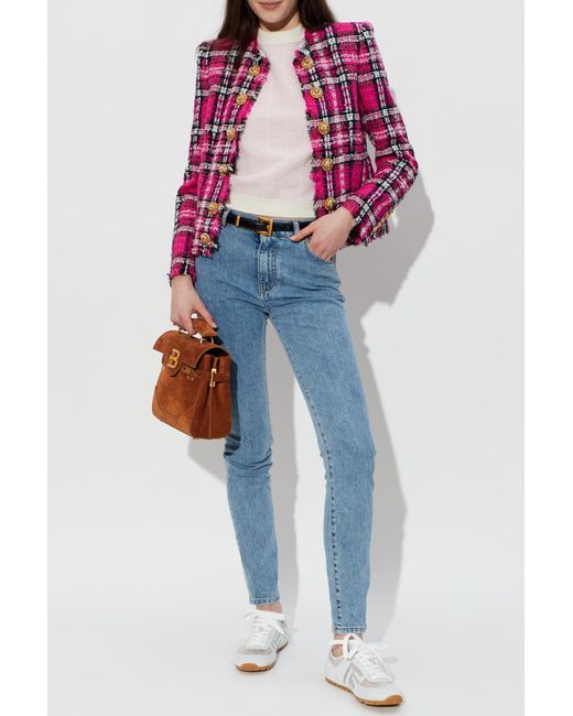 Balmain White Tweed Top