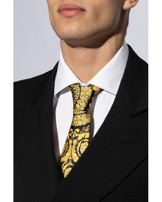 Versace White Silk Tie for men