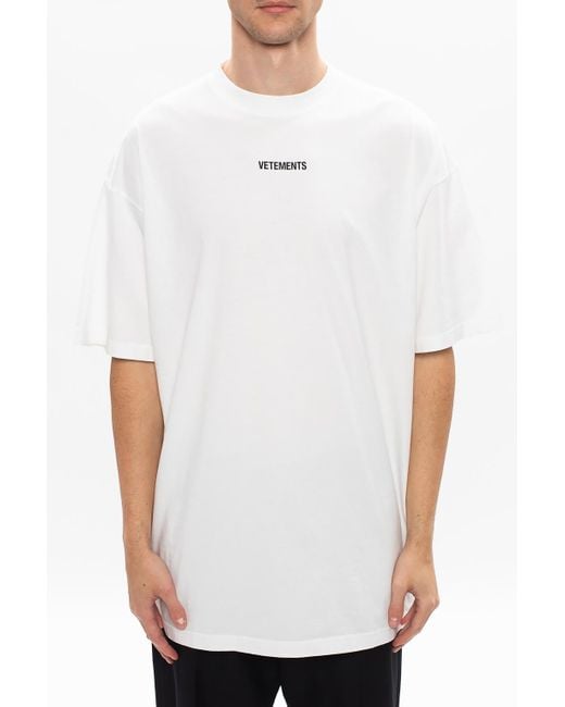 Vetements T-shirt With Logo in White for Men | Lyst