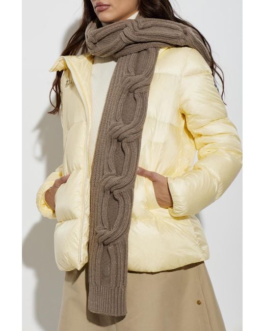 Moncler Brown Wool Scarf