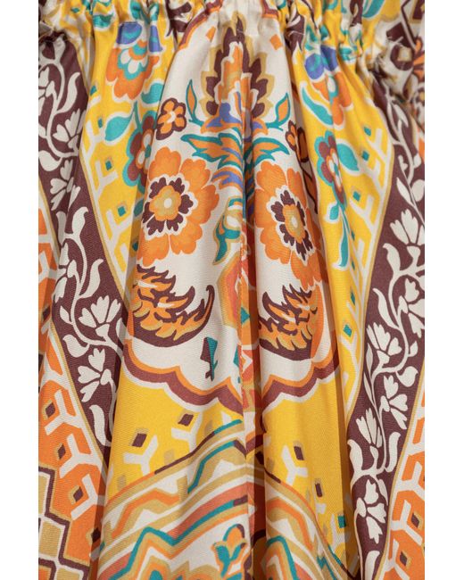 Etro White Silk Dress With Open Back
