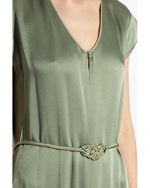 Forte Forte Women's Green Satin Dress With Belt,