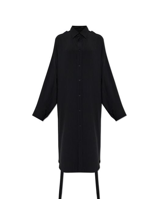 Balenciaga Black Shirt-Style Dress