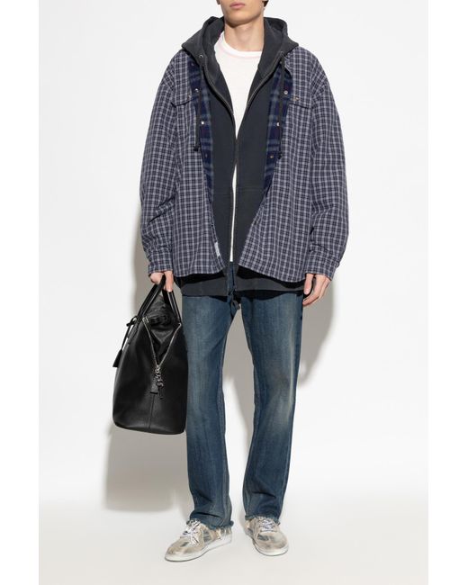 Maison Margiela Blue 'Oversize' Sweatshirt for men