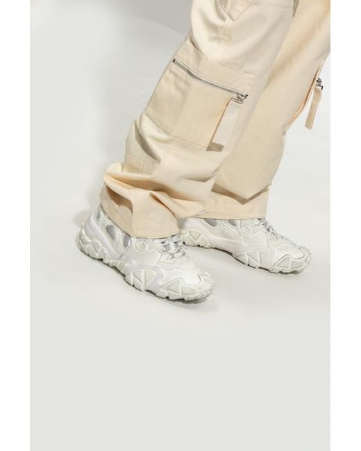 Acne White ‘Bolzter W Tumbled’ Sneakers for men