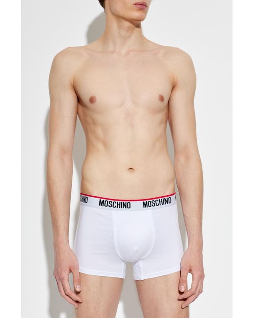 Moschino White 2-Pack Of Cotton Boxers for men