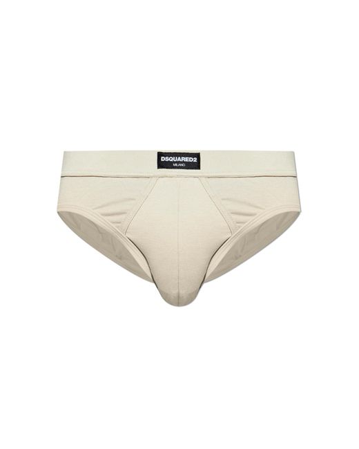 DSquared² Natural Briefs With Logo for men