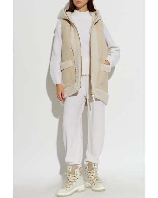 Bogner White Lona L Leather Vest