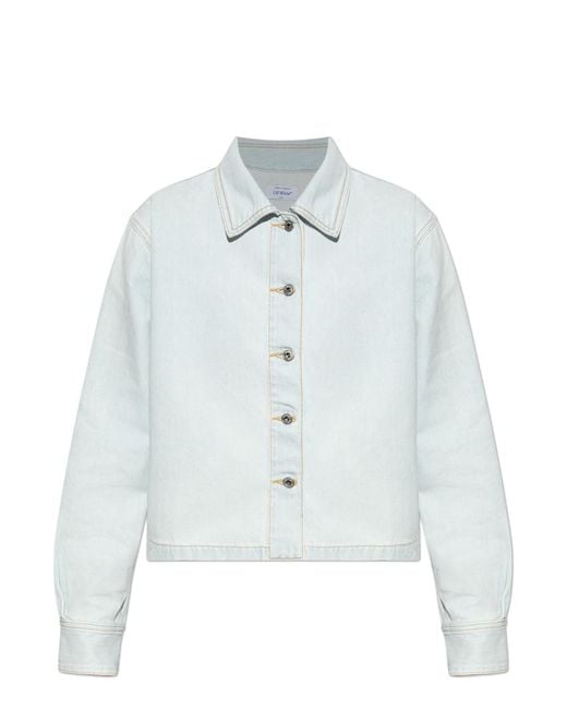 Off-White c/o Virgil Abloh Blue Shirt With Logo